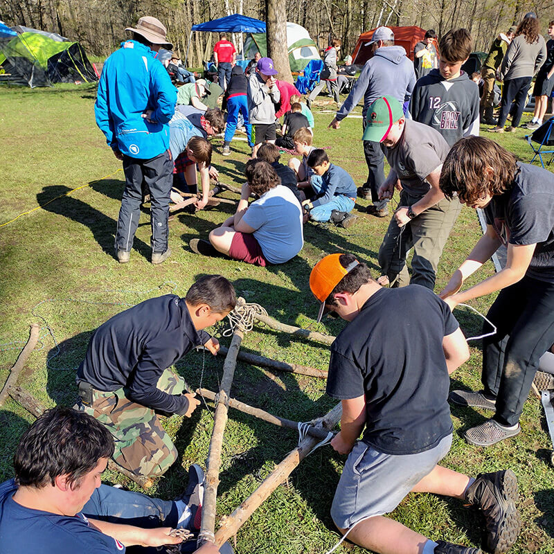 Troop tying knots Use your Limited Time to build skills